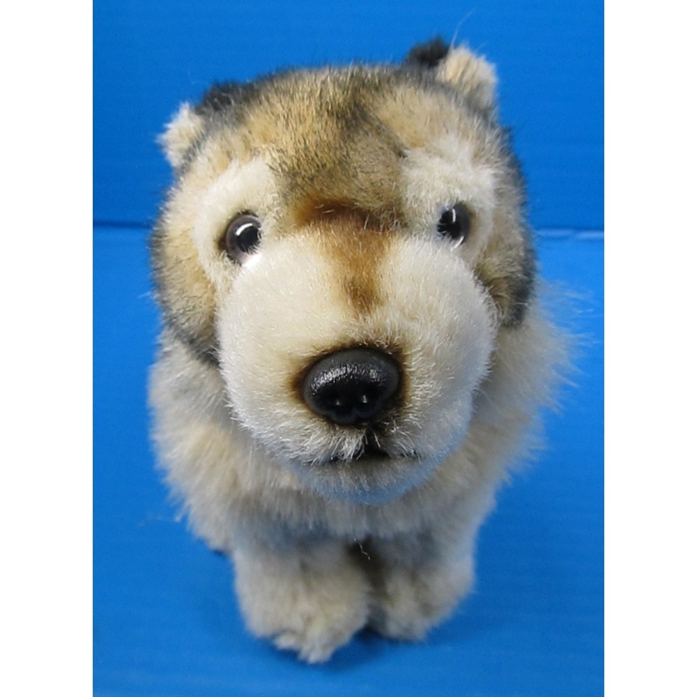 VTG JAAG Sitting Plush Timber Wolf Stuffed Animal 8"